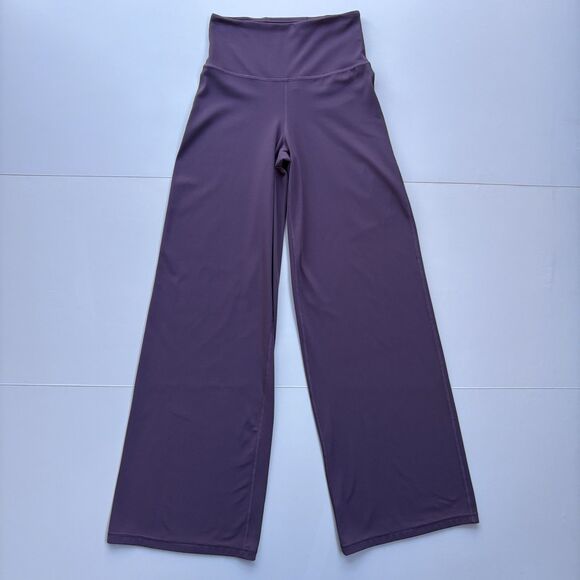 Athleta Elation Wide Leg Pant Size XS Purple High Rise Pull-On Stretch Yoga Soft - Picture 4 of 16